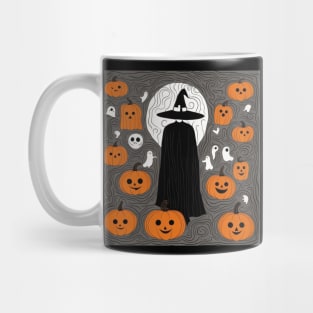 Colorful Cartoon Pattern Halloween Design Mug